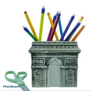 French Paris Desk Organizer Ceramic